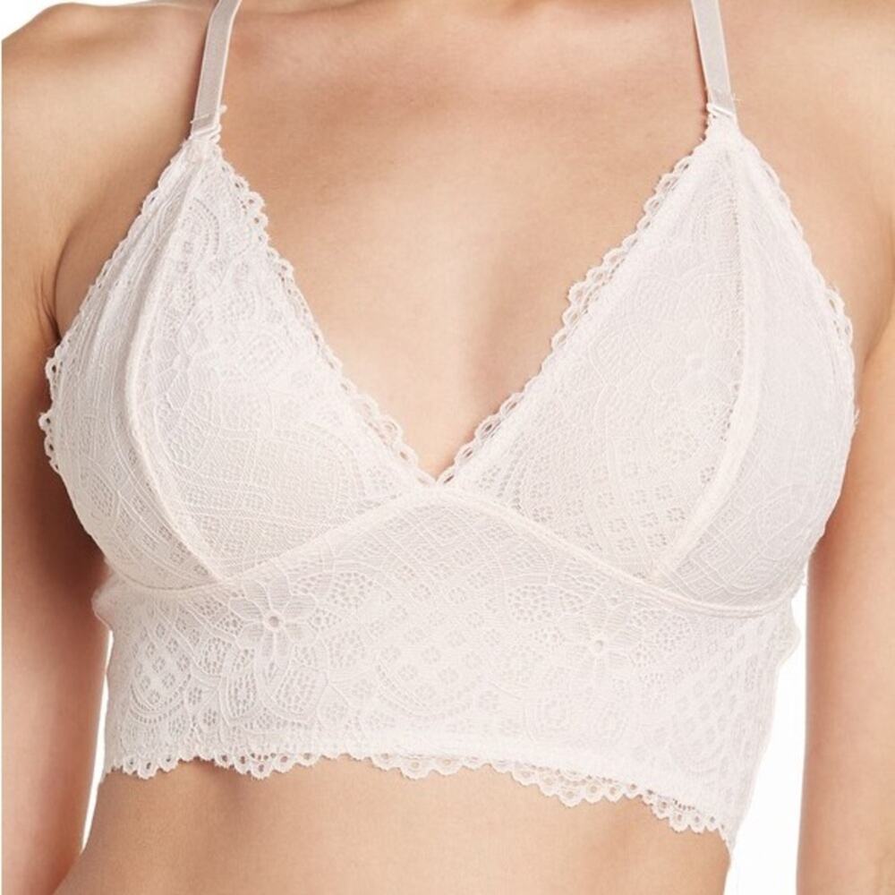 BP Convertible Lace Longline Bralette In Light Pink Juniorโs size XXL